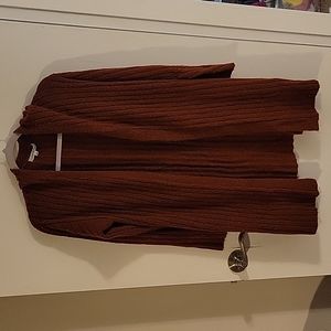 Hooked Up rust colored cardigan